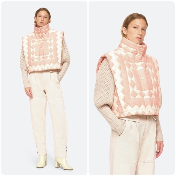 Sea New York Jackets & Blazers - New! Sea New York Helena Patchwork Sleeveless Vest 🌸 Medium
